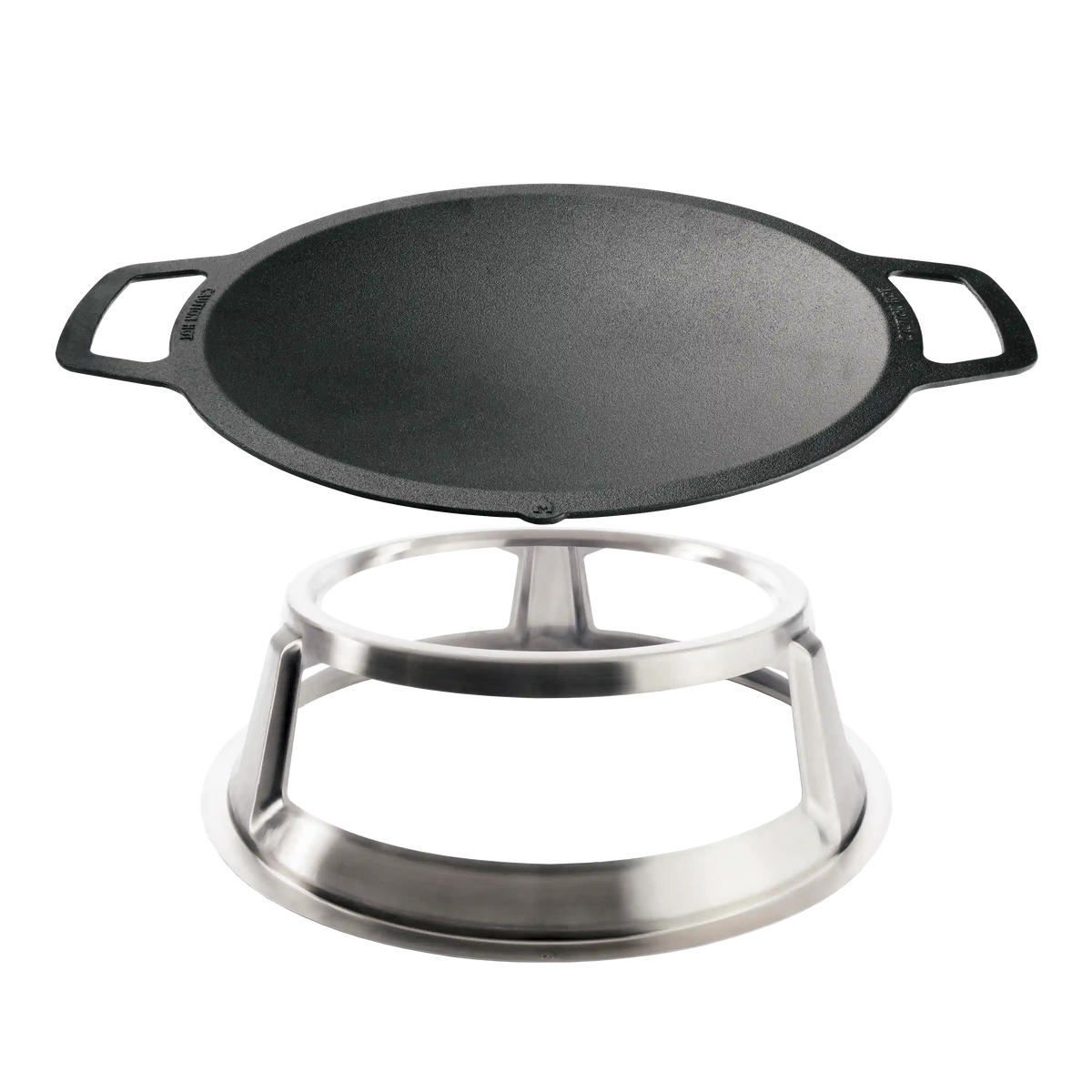 15" Fire Pit Cast Iron Wok Top + Hub